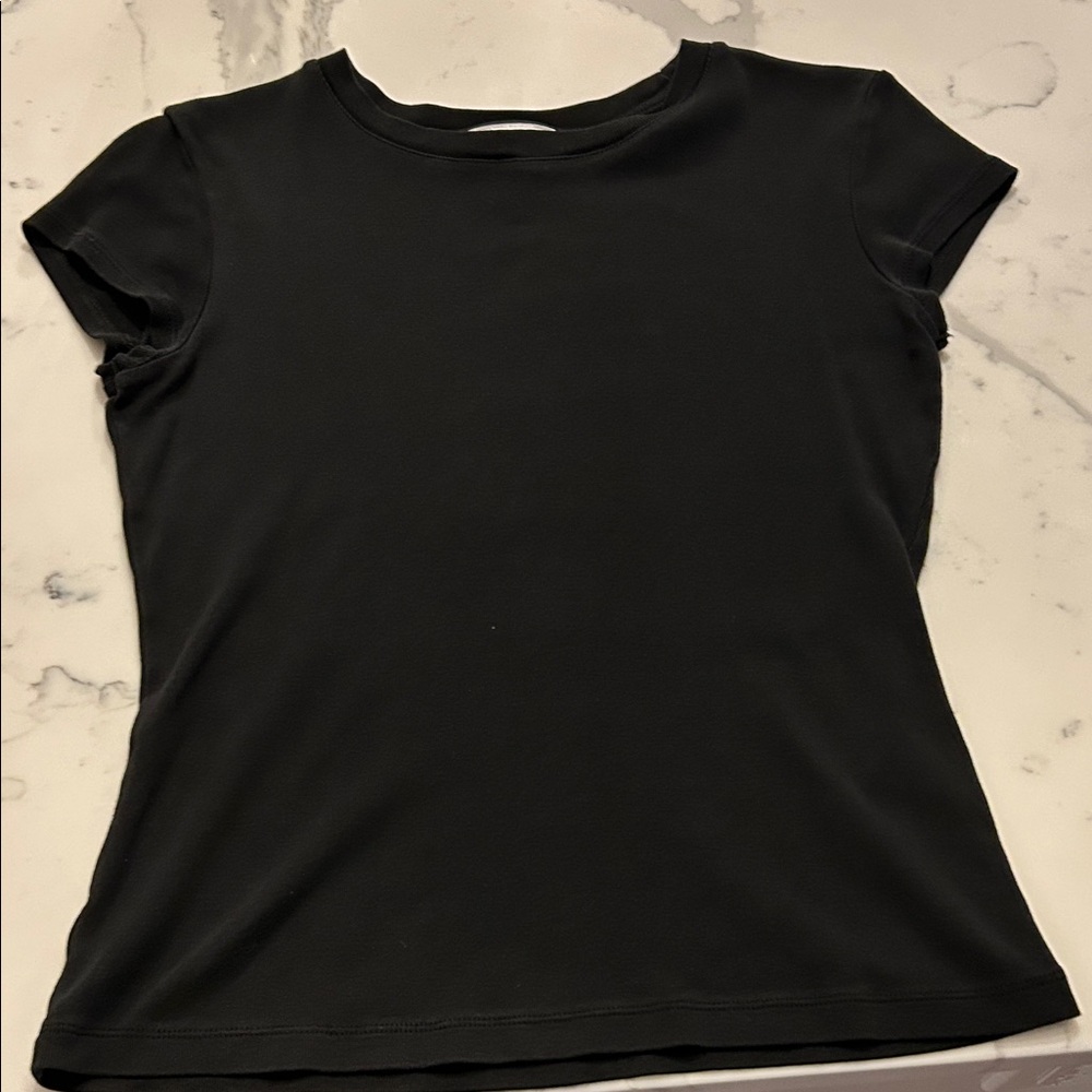 LOFT Black Short Sleeve Tee
